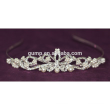 Charmant mariage élégant Crystal Tiara nuptiale strass Pearl Crown